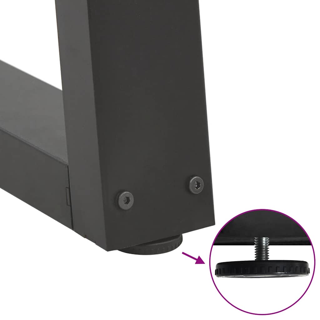 Anthracite Steel V-Shape Dining Table Legs 3 pcs, 80x73 cm