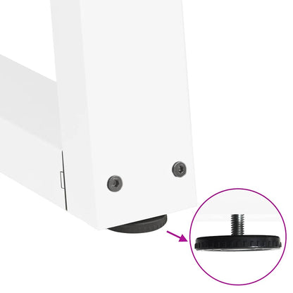 White V-Shape Steel Dining Table Legs, 3 pcs, Adjustable 90 cm