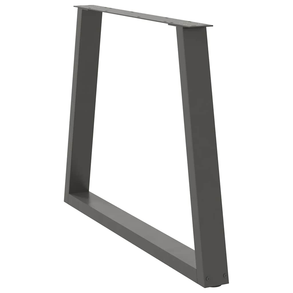 Anthracite V-Shape Steel Dining Table Legs, 3 Pcs, Adjustable 90 cm