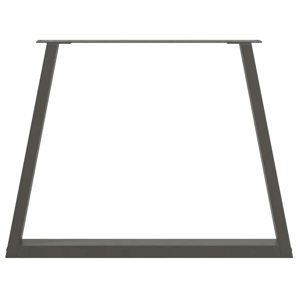 Anthracite V-Shape Steel Dining Table Legs, 3 Pcs, Adjustable 90 cm