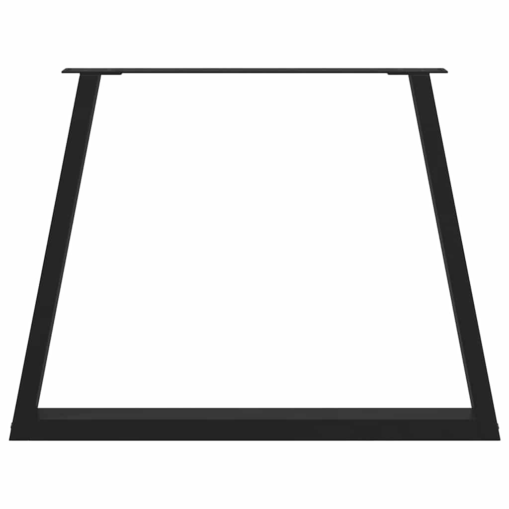 Black Steel V-Shape Dining Table Legs 3pcs Adjustable 100cm
