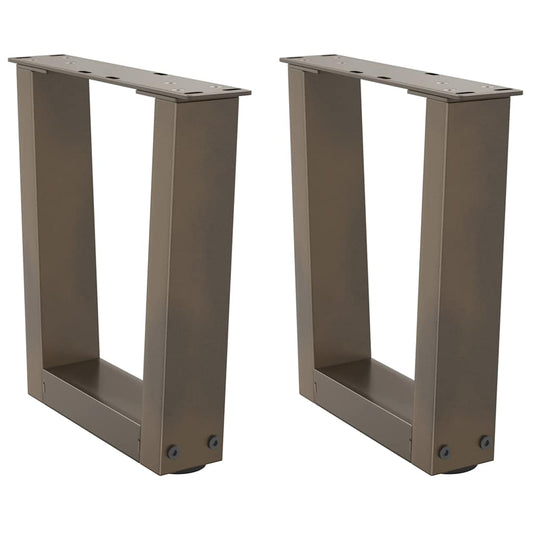 Natural Steel V-Shape Coffee Table Legs 2pcs, Adjustable 30cm
