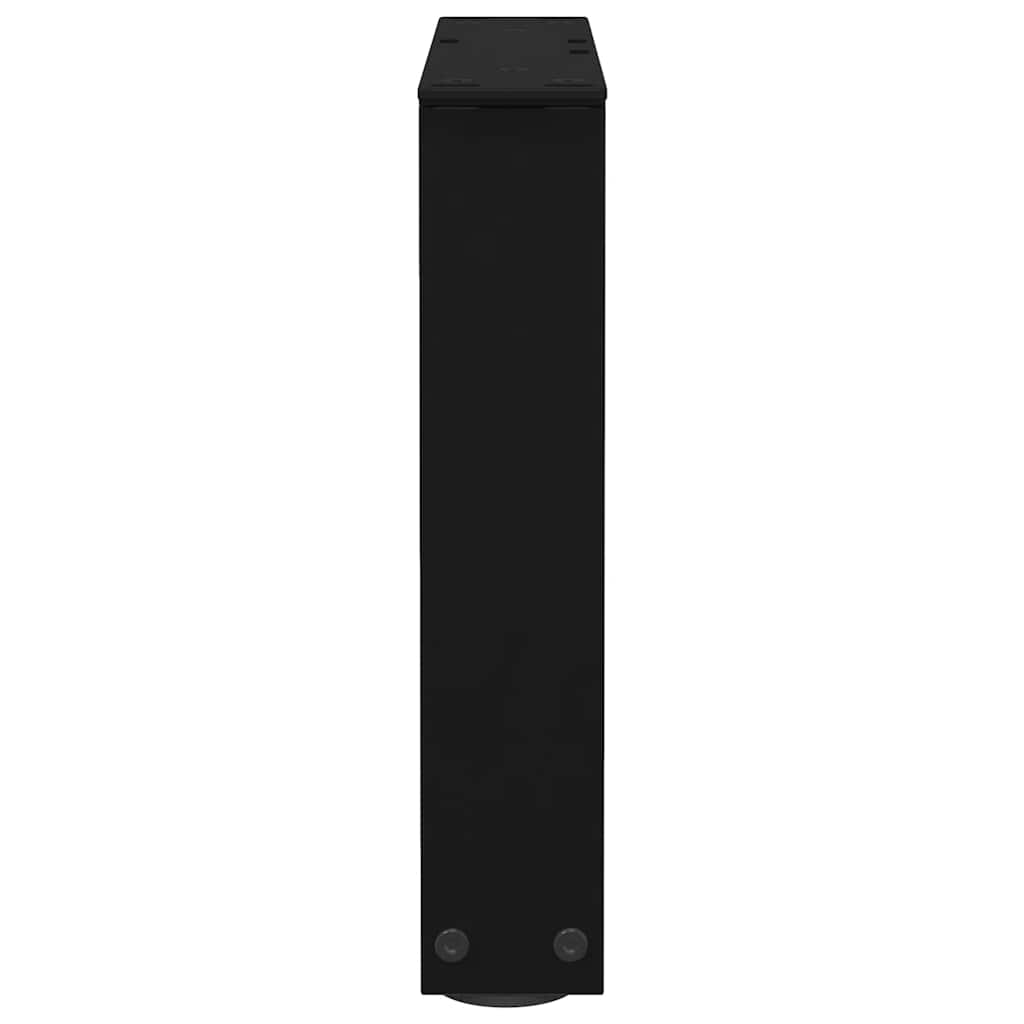 Black Steel V-Shape Coffee Table Legs Set of 2 - Adjustable Height