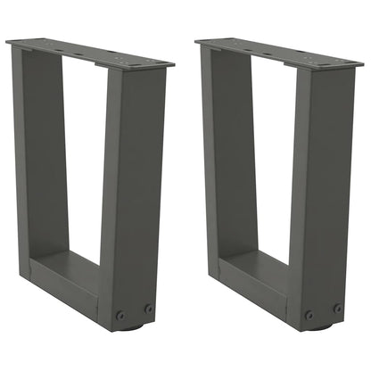 Anthracite Steel V-Shape Coffee Table Legs 2pcs (40x30-31.3cm)
