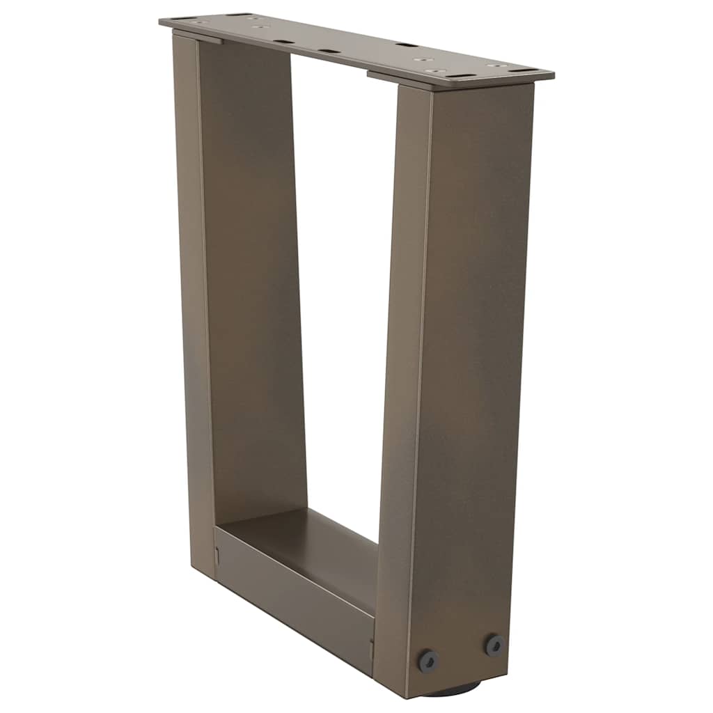 V-Shape Coffee Table Legs 2 pcs Natural Steel 40cm Adjustable