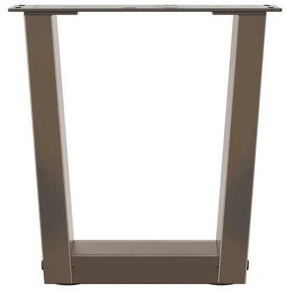 V-Shape Coffee Table Legs 2 pcs Natural Steel 40cm Adjustable