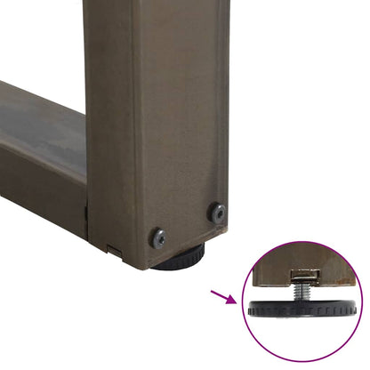 V-Shape Coffee Table Legs 2 pcs Natural Steel 40cm Adjustable