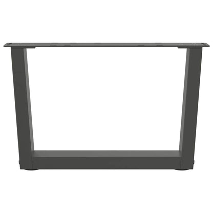 Anthracite Steel V-Shape Coffee Table Legs 2 pcs, Adjustable 50x30-31.3 cm