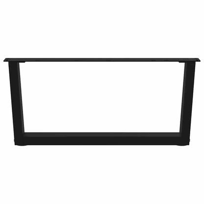 Black Steel V-Shape Coffee Table Legs 2 pcs, Adjustable 70x30-31.3 cm