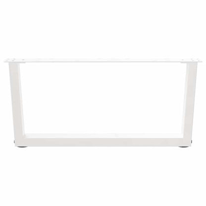 White V-Shape Steel Coffee Table Legs, Set of 2, Adjustable 70cm