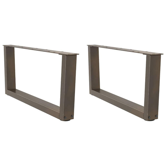 Natural Steel V-Shape Coffee Table Legs, 2 Pcs, 70x30-31.3 cm