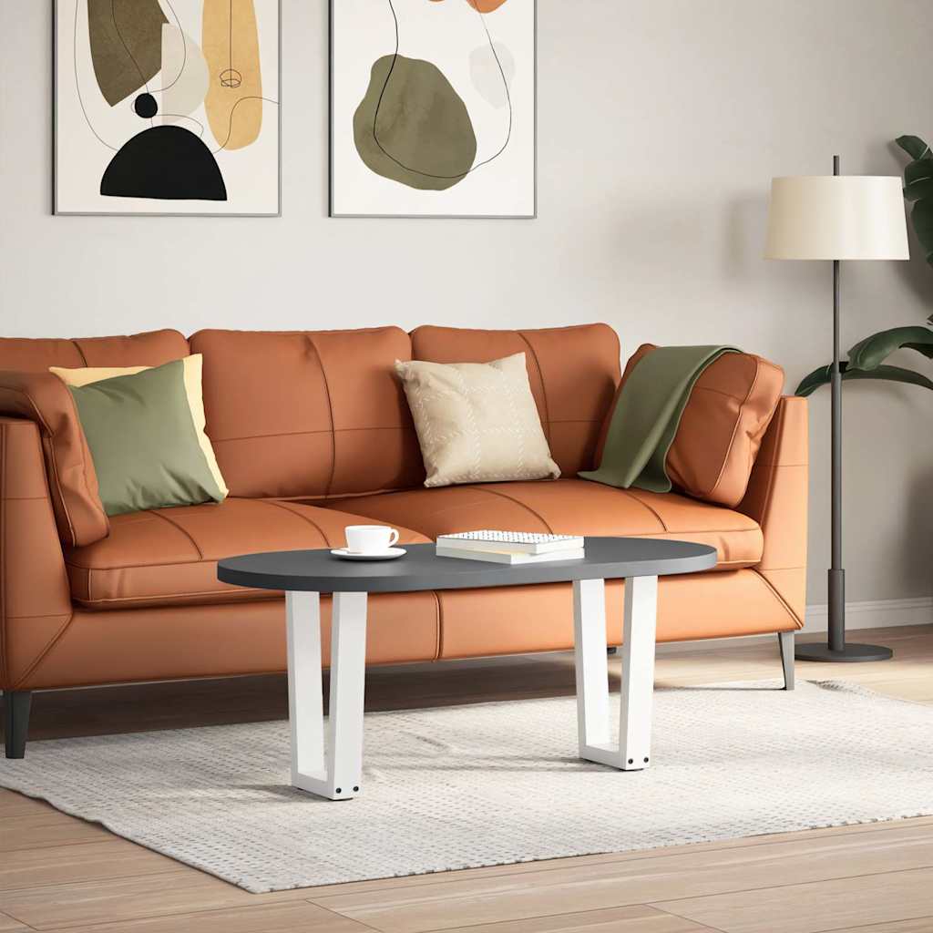 White V-Shape Steel Coffee Table Legs, 2 pcs, Adjustable 38x42-43.3 cm