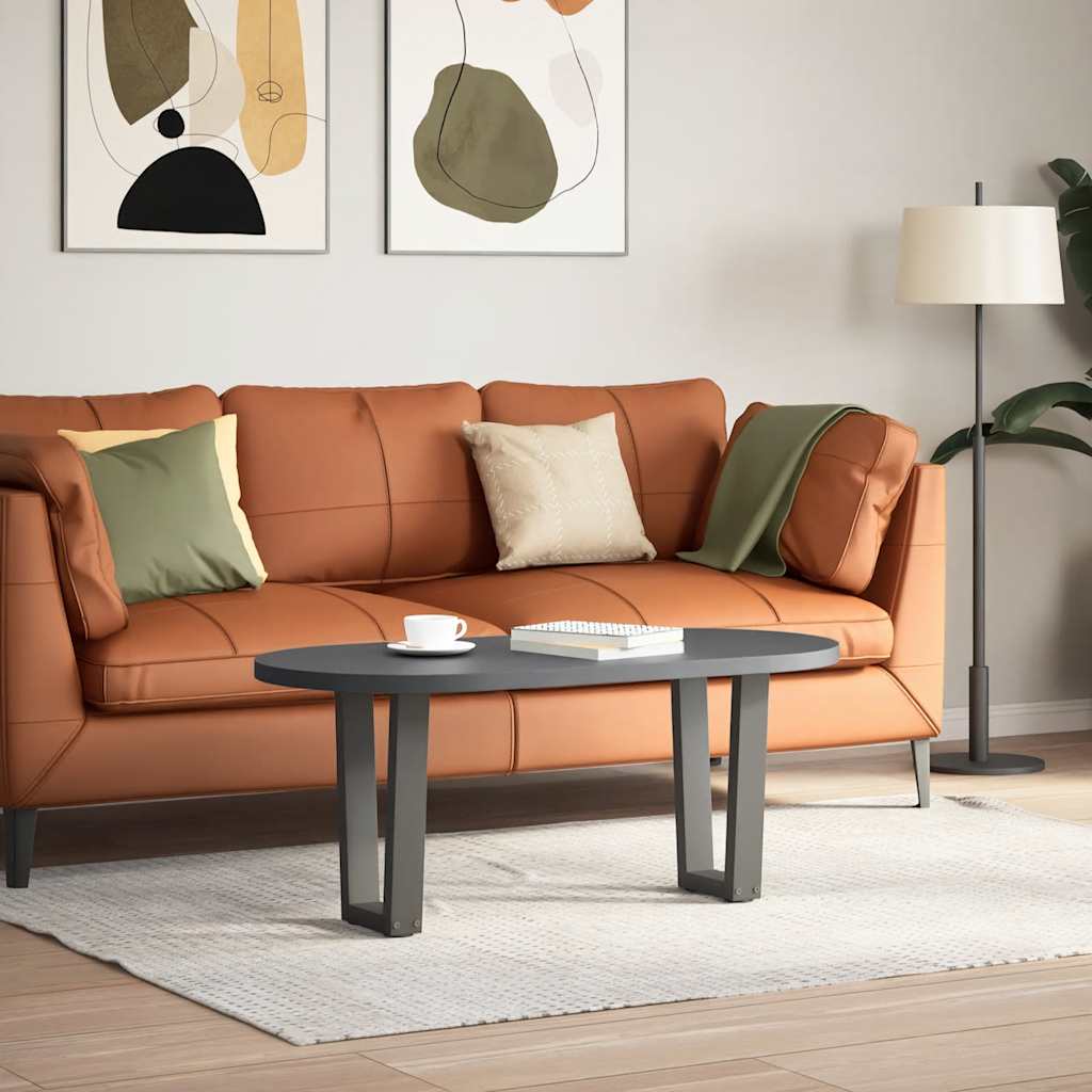 Anthracite V-Shape Steel Coffee Table Legs 2pcs 38x(42-43.3)cm