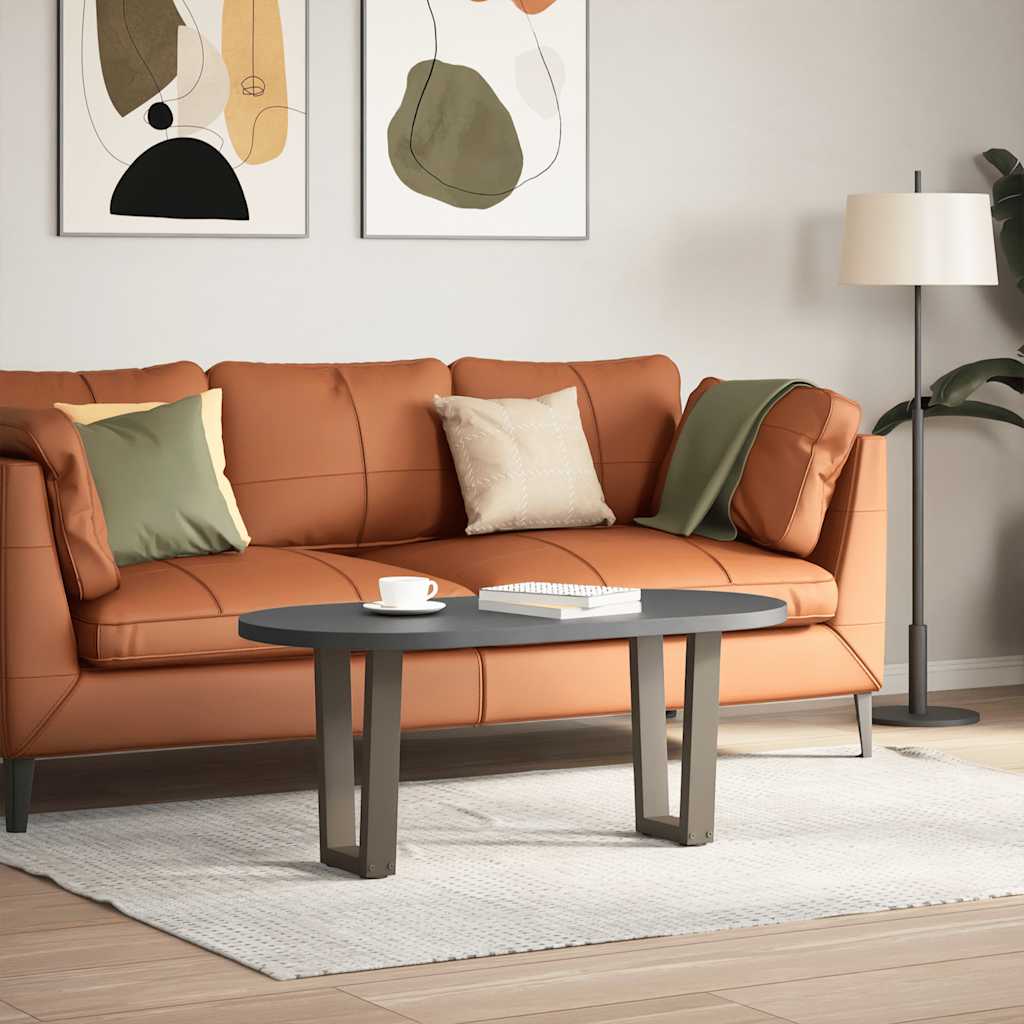 Steel V-Shape Coffee Table Legs, 2 pcs Natural, Adjustable Height 38 cm