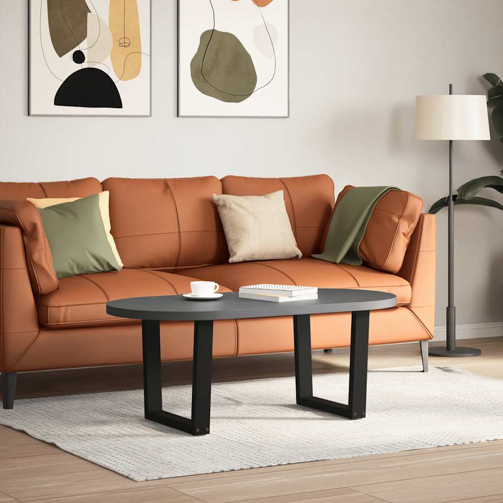 Black V-Shape Steel Coffee Table Legs, 2 pcs, Adjustable 60x(42-43.3) cm