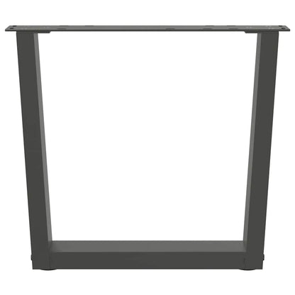 Anthracite V-Shape Steel Coffee Table Legs 2pcs, Adjustable 60x42-43.3cm