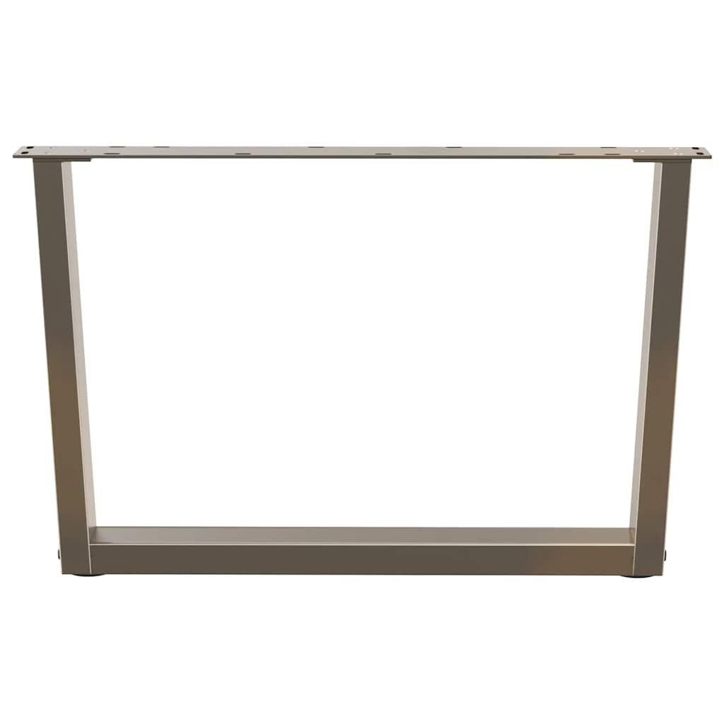 V-Shape Natural Steel Coffee Table Legs, 2pcs, Adjustable 70cm