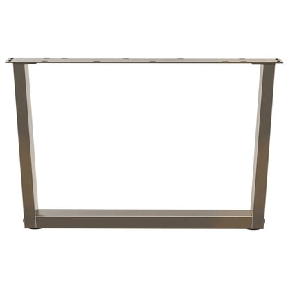 V-Shape Natural Steel Coffee Table Legs, 2pcs, Adjustable 70cm