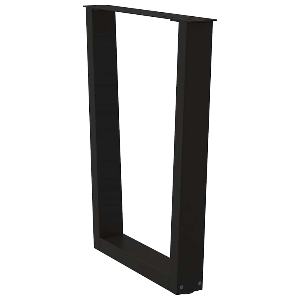 V-Shape Steel Dining Table Legs 2 pcs, Black, Adjustable 60x72-73.3 cm