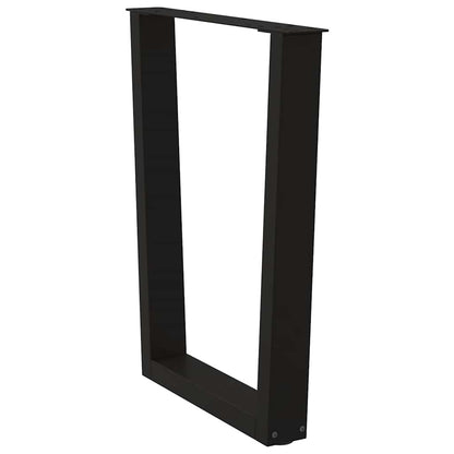 V-Shape Steel Dining Table Legs 2 pcs, Black, Adjustable 60x72-73.3 cm