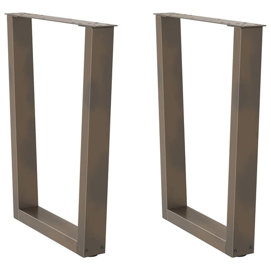 Natural Steel V-Shape Dining Table Legs, Adjustable 70cm, 2pcs