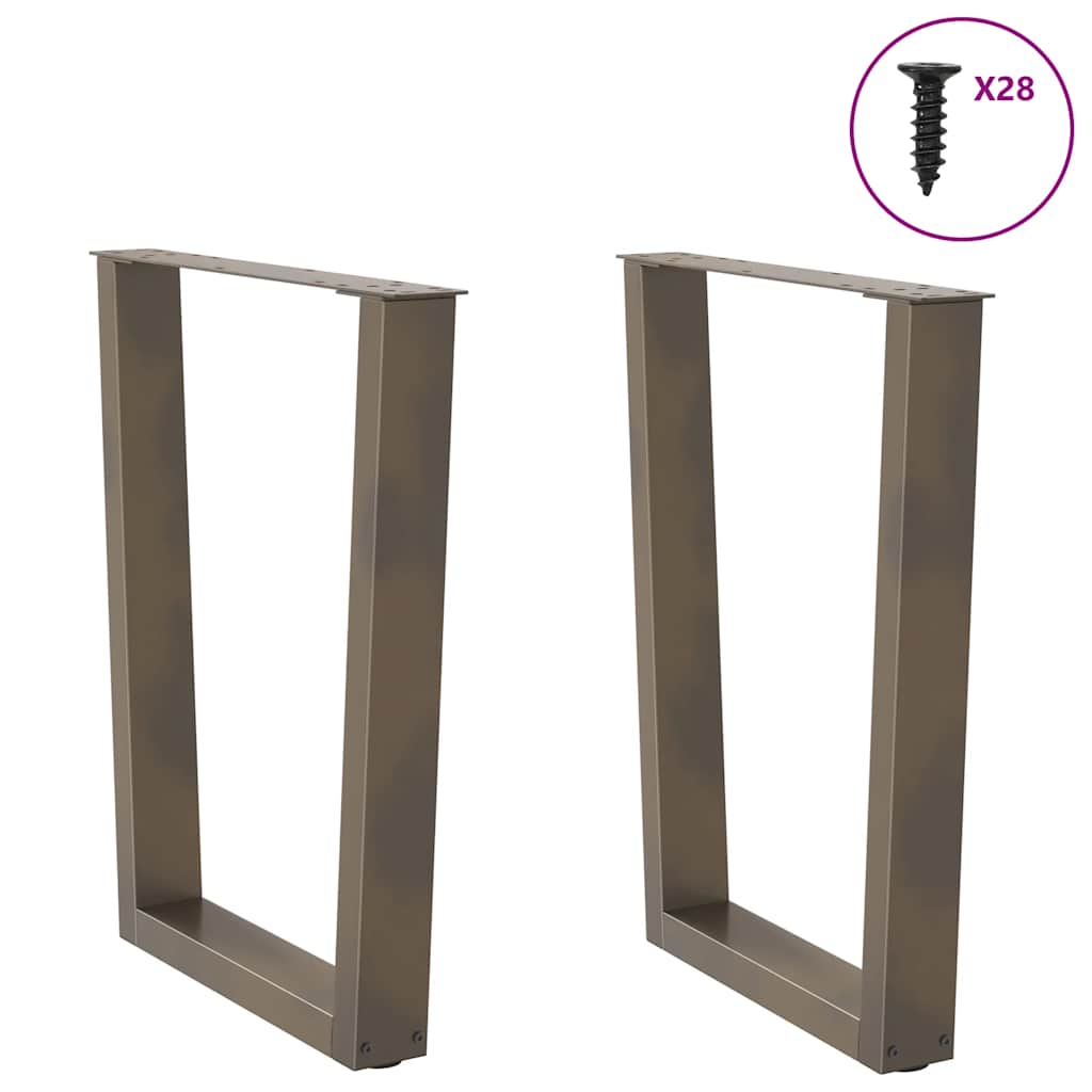 Natural Steel V-Shape Dining Table Legs, Adjustable 70cm, 2pcs