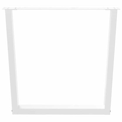 White V-Shape Steel Dining Table Legs - 2 pcs, 90x(72-73.3) cm