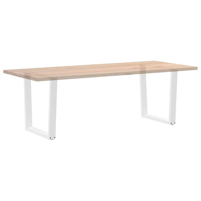 White V-Shape Steel Dining Table Legs - 2 pcs, 90x(72-73.3) cm