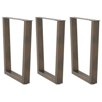 Durable V-Shaped Steel Dining Table Legs, Natural, 70x72-73.3cm, 3pcs