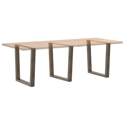 Natural Steel V-Shape Dining Table Legs, 3 pcs, Adjustable Height