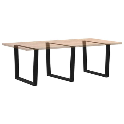 Black V-Shape Steel Dining Table Legs - 3 Pcs, Adjustable Height