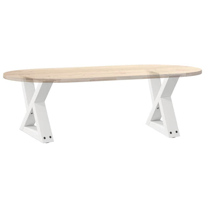 White Steel Coffee Table Legs Set 2 pcs, Adjustable 30-31.3 cm