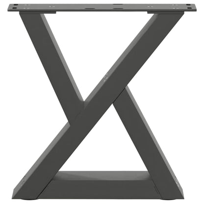 Anthracite Steel Coffee Table Legs Set of 2, Adjustable 30-31.3 cm
