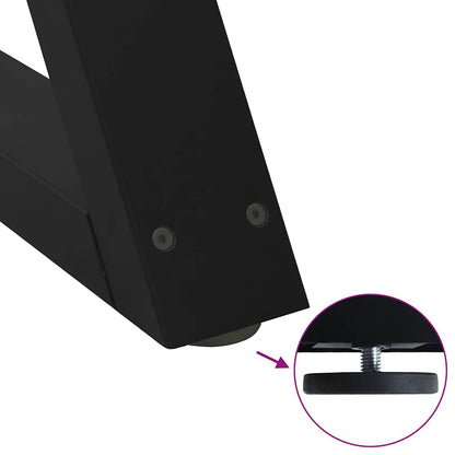 Black Steel Coffee Table Legs 2 pcs, Adjustable 40x(30-31.3) cm