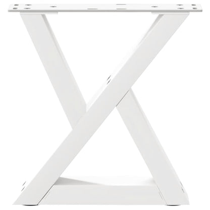 Steel Coffee Table Legs 2 pcs, Adjustable, White 40x(30-31.3) cm