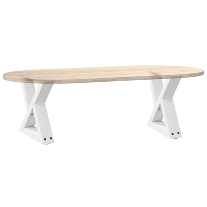 Steel Coffee Table Legs 2 pcs, Adjustable, White 40x(30-31.3) cm