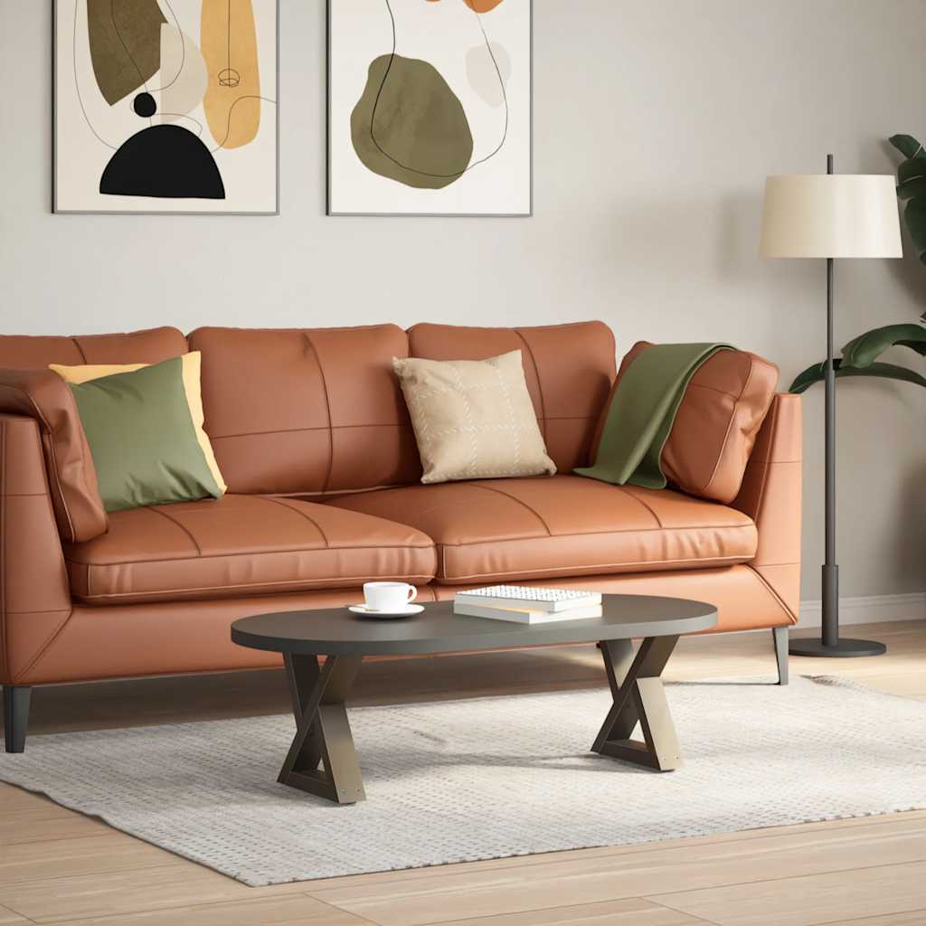 Natural Steel Coffee Table Legs 2 pcs - Adjustable 40x(30-31.3) cm