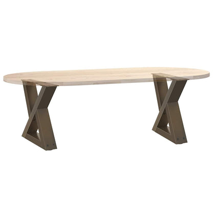 Natural Steel Coffee Table Legs 2 pcs - Adjustable 40x(30-31.3) cm
