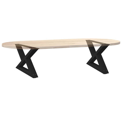 Black Steel Coffee Table Legs 2 pcs, Adjustable 50x(30-31.3) cm