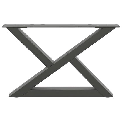 Anthracite Steel Coffee Table Legs, 2 Pcs, Adjustable, 60x30-31.3 cm