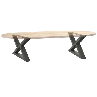 Anthracite Steel Coffee Table Legs, 2 Pcs, Adjustable, 60x30-31.3 cm