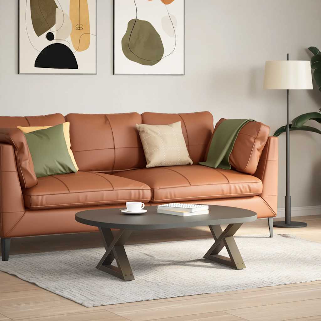 Natural Steel Coffee Table Legs 2 pcs, Adjustable 60x(30-31.3) cm