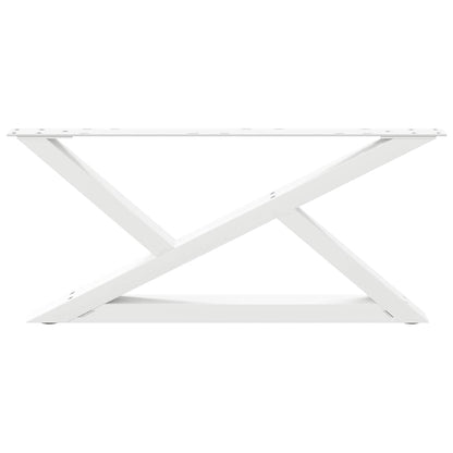 White Steel Coffee Table Legs, Set of 2, Adjustable 70cm