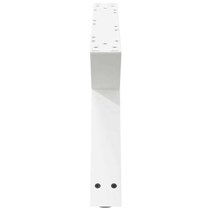 White Steel Coffee Table Legs, Set of 2, Adjustable 70cm
