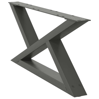 Anthracite Steel Coffee Table Legs 2pcs Adjustable 70x(30-31.3) cm