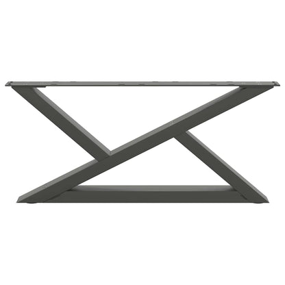 Anthracite Steel Coffee Table Legs 2pcs Adjustable 70x(30-31.3) cm