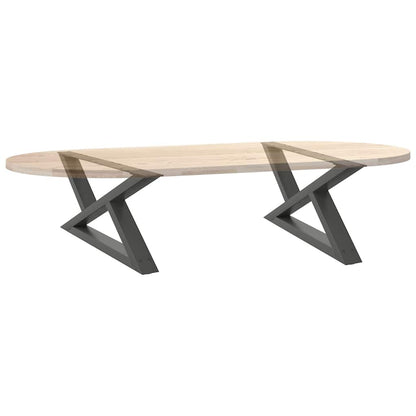 Anthracite Steel Coffee Table Legs 2pcs Adjustable 70x(30-31.3) cm