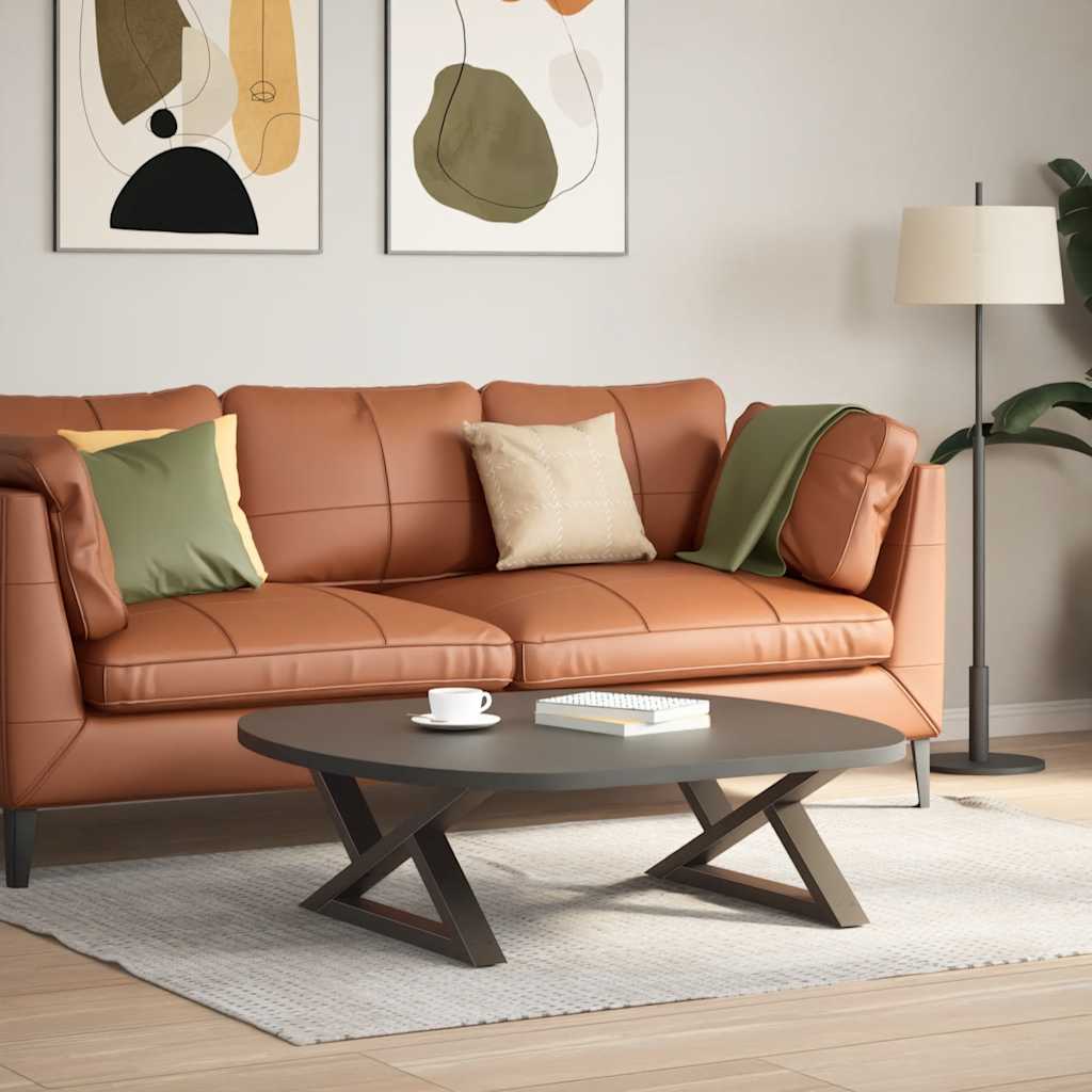 Natural Steel Coffee Table Legs 2-Pc Set, Adjustable 70x31 cm