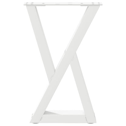 White Steel Coffee Table Legs Set - Adjustable 28x(42-43.3) cm, 2 pcs