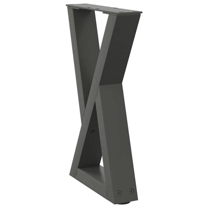 Anthracite Steel Coffee Table Legs 2pcs, Adjustable 28x(42-43.3)cm